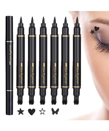 Jongyumo Stamp Eyeliner Winged Eyeliner Stamp for Cat Eyes 6 Pieces Long Lasting Double Sided Make Up for Various Occasions Such as Cosplay Wedding Performance Holiday Travel Party and Dating