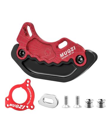 MUQZI Bash Guard, Mountain Bike ISCG05/ISCG 03 Mount 26-32T/34-38T Chainring Protector Red ISCG03 34-38T