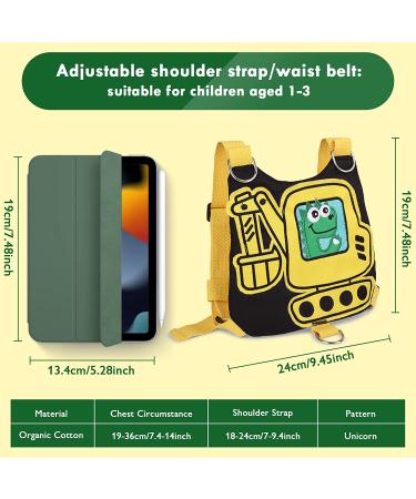 Toi Bani Toddlers Leash for Boys | Anti Lost Wrist Link 4 in 1 Child Safety Harness | Excavator&Dinosaur Design - Buy Online on GoSupps.com