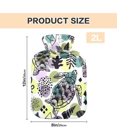 Hot Water Bottle with Turtle Shell Cover | 2L Pain Relief & Hand Warmer Ideal for Comfort & Relaxation - Buy Online on GoSupps.com