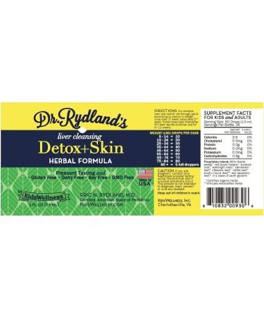 Dr. Rydland's Kids Wellness Liver Detox & Skin Relief - 2oz Herbal Formula for Eczema, Acne & Rashes - Buy Online on GoSupps.com