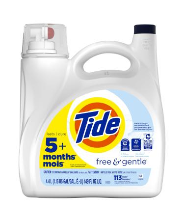 Tide Free & Gentle Liquid Laundry Detergent 113 loads 149 fl oz