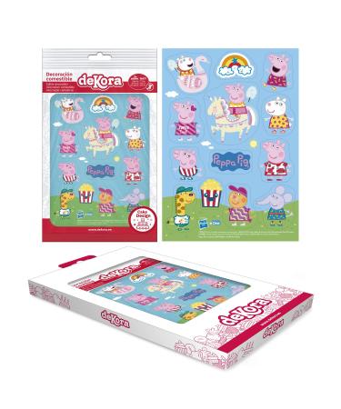 Dekozauber24 Edible Muffin Toppers Peppa Pig - 13 Wafer Decorations for Kids' Birthday Cakes and Muffins - Buy Online on GoSupps.com