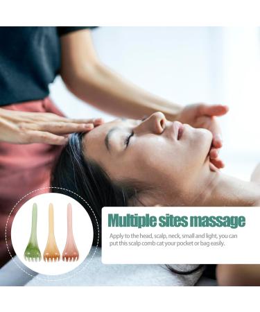 Patkaw Hairkamm Massage Device - 3-Piece Resin Scalp Scraper & Gua Sha Comb for Hair Growth & Relaxation - Buy Online on GoSupps.com