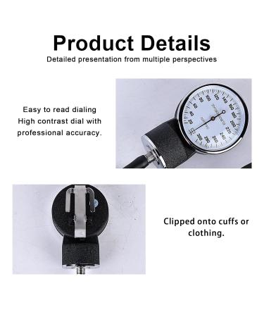 Vega Manual Blood Pressure Monitor with Stethoscope for Nurses & Seniors - Accurate Aneroid Cuff (Black) - Buy Online on GoSupps.com