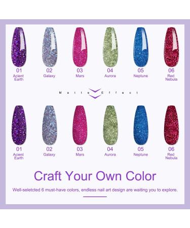 Lavender Violets 14g x 6 Colors Dip Powder White Nude Pink French Nail Art Manicure Large Capacity Dipping Powder Nail Powder Salon Choice J225 - Buy Online on GoSupps.com