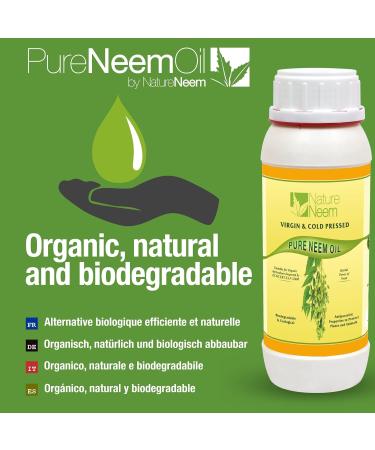 Buy Pure Neem Oil 500ml - Cold Pressed 100% Natural & Organic - International Shipping Available - Buy Online on GoSupps.com