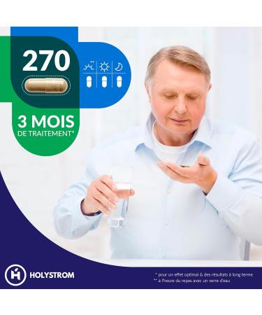 HOLYSTROM - Formula H - Special Dietary Supplement for Hemorrhoids - Horse Brown Little Holly Fragon Hesperidin - Works at the Heart of the Problem - 3 Bottles of 90 Capsules - 100% Natural - Made - Buy Online on GoSupps.com