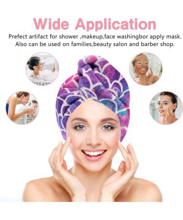 Cerulentree Hair Drying Cloth Wrap - 2 Packs Super Absorbent Hair Turban Towel for Women - Fast Drying Head Wrap for Smooth & Curly Hair - Buy Online on GoSupps.com