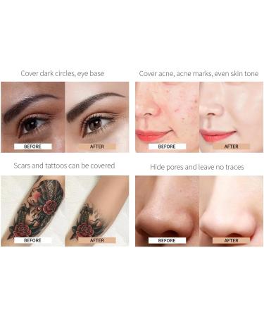 14 Colors Full Skin Concealer Foundation Cream Waterproof Make Up Liquid Concealer Cream For Corrector Scars Acne Spots Tattoo Under-eye Skin Cover-up (212) - Buy Online on GoSupps.com