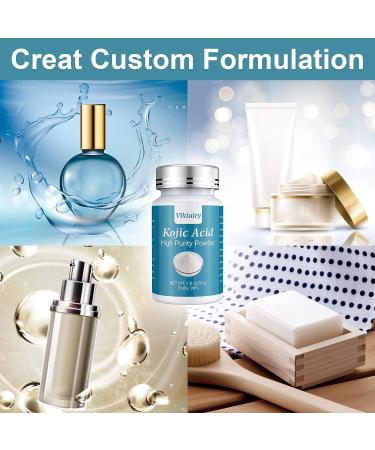 Pure Kojic Acid Powder (50g) for Skin Whitening, Even Skin Tone, Dark Spot Reduction - DIY Soaps, Creams, Serums - Buy Online on GoSupps.com