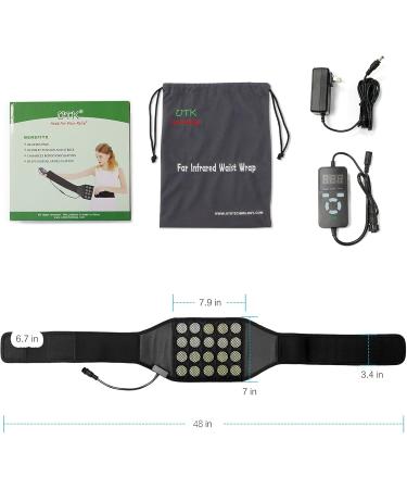 UTK Heating Belt & Cushion - 20 Jade Infrared Heating Pillows with Auto Switch-Off | EMF-Free & Smart Controller for Back Stomach and Loins - Buy Online on GoSupps.com