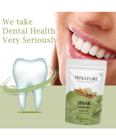 Miswak Powder by mi Nature | 100% Natural Salvarado Persica | 227g Dental Care | Whitening Toothpaste | Oral Care Solutions - Buy Online on GoSupps.com