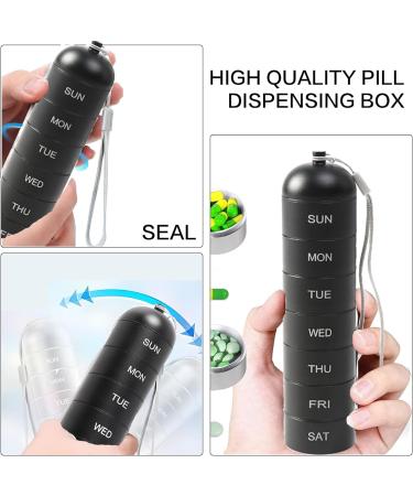 Travel Weekly Pill Organizer | Waterproof Stackable Metal Pill Box for Vitamins & Supplements - Perfect for Travel & Hiking - Buy Online on GoSupps.com