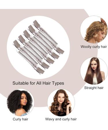 Acpetdr 30-piece set of duckbill clips rust-proof metal crocodile curling clips with holes suitable for hair styling hair dyeing silver hair clips for women metal hair clips - curling clips - Buy Online on GoSupps.com