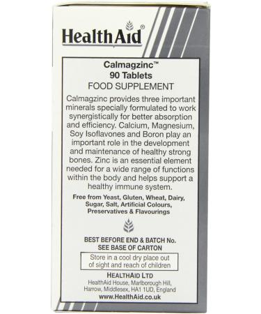 HealthAid Calmagzinc 90 Tablets - Supports Bone Health and Immune System - Buy Online on GoSupps.com