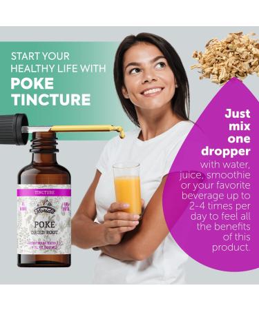 Pokeweed Tincture 2 fl oz - Organic Poke Extract in Vegetable Glycerin | Non-GMO Dried Root Supplement by Florida Herbs - Buy Online on GoSupps.com