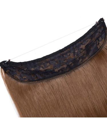 Silk-Co 40cm Chestnut Brown Hair Extensions | Smooth Invisible Cord Synthetic Realistic Style | Perfect for Women - Buy Online on GoSupps.com