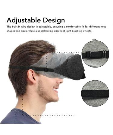 Adjustable Cotton Eye Cover for Sleeping | Light Blocking Eyeshade | Comfortable Travel Eye Mask (Black - Buy Online on GoSupps.com