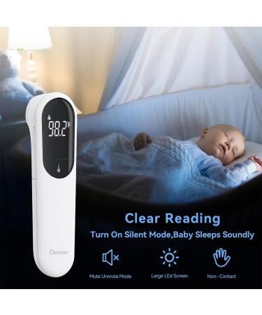 Berrcom Dual Probe Infrared Forehead Thermometer for Adults and Children - No-Touch Digital Baby Thermometer with Vibration Alarm and LED Display - Buy Online on GoSupps.com