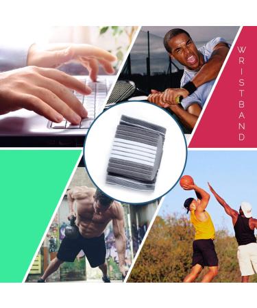 Neotech Care Wrist Band - Adjustable Compression Strap - Elastic & Breathable Fabric - Support Sleeve for Tennis Sports Exercise - Men Women Right or Left - Grey Colour (Size M 1 Unit) M 1 - Buy Online on GoSupps.com