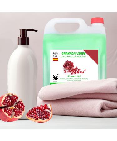 Intercabo Soluciones SL Shower gel Pomegranate Set of 2 x 5L Moisturizing and refreshing body wash with fruity scent Gentle cleansing for daily use Large format for longlasting care - Buy Online on GoSupps.com