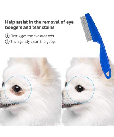 BENSEAO Flea Comb for Cats & Dogs - Metal Teeth for Effective Grooming & Lice Removal - Durable & Easy to Use - Includes Storage Pouch - 3 Piece Set in Blue - Buy Online on GoSupps.com