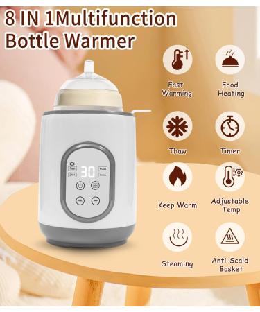 Bixury 8 in 1 Quick Electric Bottle Warmer Multifunctional 220V 50W Defrosting Heater Small Pots with Intelligent Temperature - Buy Online on GoSupps.com