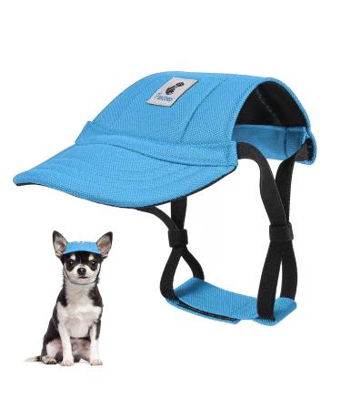 Pawaboo dog baseball caps dog preap with elastic ear holes adjustable dog cap sport pet hat sun protection for small medium -sized & large dogs dogs outfits dog costume (blue s) s - Buy Online on GoSupps.com