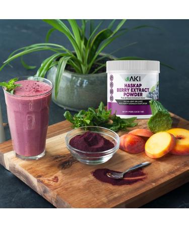 Buy AKI Haskap Berry Extract Powder - Antioxidant-Rich Vitamin-C & Polyphenol Boost | Premium Dried Berries | No Artificial Additives | 150g - Buy Online on GoSupps.com