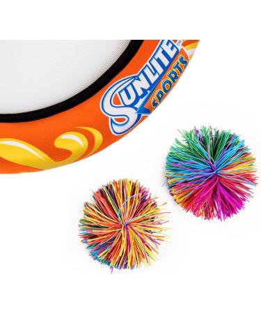 Sunlite Sports Bongo Discs - Outdoor Ball Paddle Game Set for Beach, Lawn, Backyard - Fun Beach Sports Toy - 2 Pack (Orange/Green) - Buy Online on GoSupps.com
