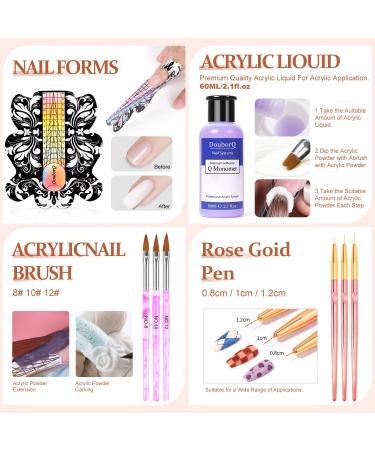 Complete Acrylic Nail Kit for Beginners | Acrylic Powder Monomer Electric Drill & UV Lamp - 3D Art Supplies - Buy Online on GoSupps.com