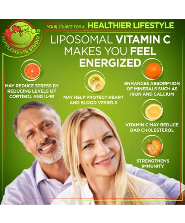 Highest Potency Organic Liposomal Vitamin C Powder Capsules - 1500mg - with Acerola Cherries for Immune Support - 180 Count - Buy Online on GoSupps.com