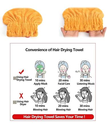 ZJQ Super Absorbent Microfiber Hair Towel Wrap - Fast Drying Hair Turban for All Hair Types | Perfect for Girls & Women - Buy Online on GoSupps.com