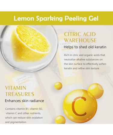 Lemon Exfoliating Gel - Natural Peel Face Scrub for All Skin Types | Deep Cleansing Moisturizer & Exfoliator - Buy Online on GoSupps.com