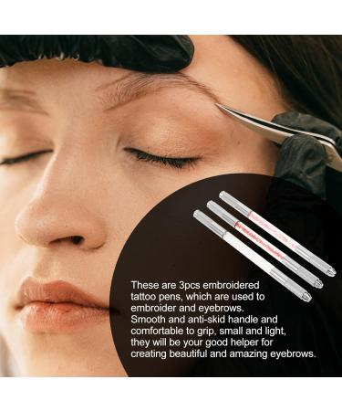 PLAFOPE 3pcs Copper Makeup Supplies Eyebrow Pens Aluminum Alloy Plastic Crystal Pen Eyebrow Pencil - Buy Online on GoSupps.com