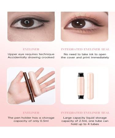Eyeliners Stamps Liquid Eye Liner Pen Long Lasting Eyeliners Stamp Fast Wing Eyeliiner Eyeliiner Wing Pen Long Lasting Multifunction Pen For Makeup Beauty Women Girl Family Brown - Buy Online on GoSupps.com