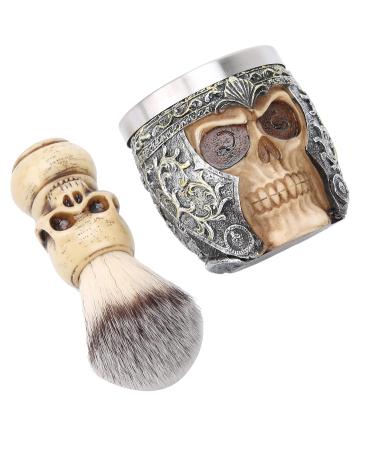 Premium Men's Beard Shaving Set - Stainless Steel Bowl Razor Cup Brush & Soap - Perfect Grooming Kit for Men - Buy Online on GoSupps.com