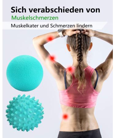Emwel Massage Ball Set - Foot Roller & Hedgehog Balls for Plantar Fasciitis Relief Stress Reduction & Relaxation - Ship Internationally - Buy Online on GoSupps.com