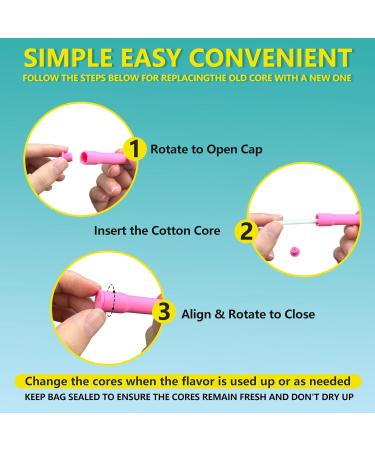 NEWUPGRADED Mint Flavored Chewable Essential Oil Breath Stick Aroma Chew Stick with 6 Refill Cores Oral Fixation Tool for Stress Relief Improving Pen Biting & Other Habits - Buy Online on GoSupps.com