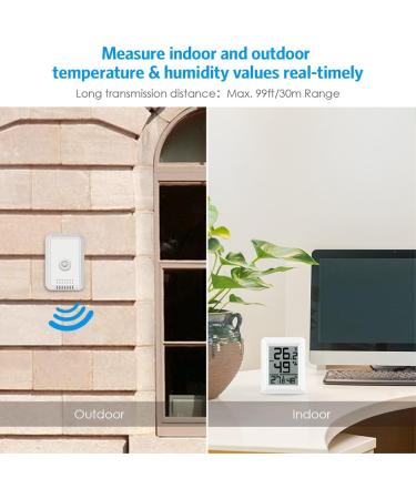 Buy BriFit Hygrometer Thermometer - Large LCD Indoor/Outdoor Sensor / Switch - Perfect for Home & Office - Buy Online on GoSupps.com