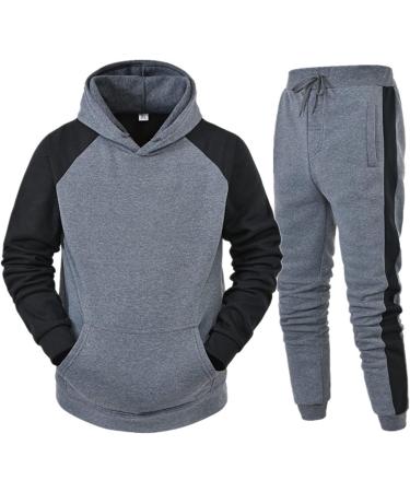 Shop Hanxiulin Men's Adjustable Training Suit - Cotton Jogging Sportswear for Autumn & Winter | XXL Gray Leisure Clothes - Buy Online on GoSupps.com