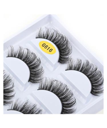 UAMOU 2/20/100 Boxes Mink Lashes Eyelashes 5 pairs Natural Curly Fake Eyelashes Thick Maquiagem Lash Extension Makeup Tools Cheerfully (Color : 5 pairs G616 Size : 30 boxes)