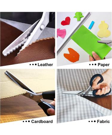 SEBIDER 9.3 Sewing Pinking Shears for Fabric - Zig Zag Crafts Scissors Kit with Seam Rippers, Clips, and Tape Measure (10pcs) - Buy Online on GoSupps.com