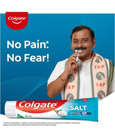 Colgate Active Salt Toothpaste - 100g | Fresh Breath & Deep Cleaning | International Shipping Available - Buy Online on GoSupps.com