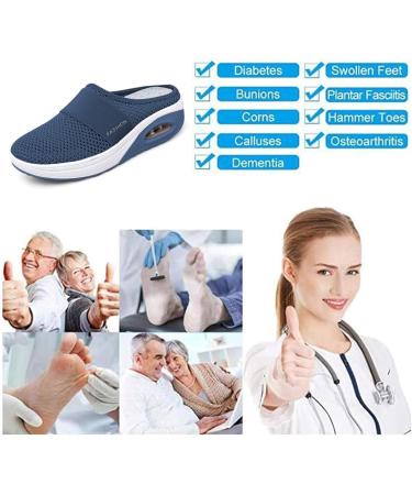 QSXWDCEF Diabetic Women's Sandals for Swollen Feet - Orthopedic Wide Shoes for Elderly with Edema and Arthritis (Black, 40 EU) - Buy Online on GoSupps.com