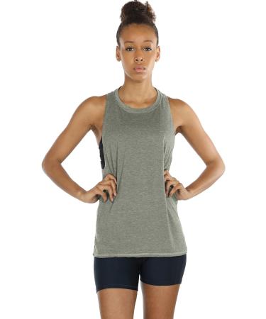 Icyzone Workout Tank Tops for Women - Pack of 3 Running Muscle Tank Sport Gym Yoga Athletic Shirts in Black/White/Grey - Size Medium - Buy Online on GoSupps.com