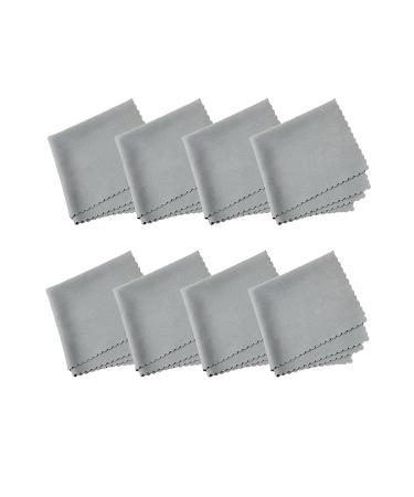 Premium Microfiber Cleaning Cloth for Mobile Lens Eyeglasses Camera Lenses Desktop/Laptop Cleaning Cloth -30 x 30 cm (Grey Pack of 8) Pack of 8-Grey