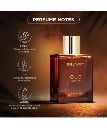 Be.lla Vi.ta Lu.xur.y Oud Parfum Intense Unisex Perfume for Men & Women with Carnation Vanilla Cedarwood|Woody Oriental Long Lasting Fragrance Scent 100Ml - Buy Online on GoSupps.com