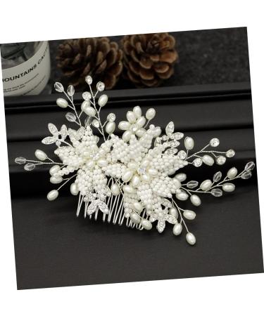 DOITOOL Pearl Hair Comb Diy Floral Headpiece Hair Clip for Wedding Bridal Hair Pin Wedding Hair Accessories Bridal Hair Comb Bride Hairstyles Rhinestone Headpiece Bridal Headdress - Buy Online on GoSupps.com